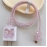 3D Pink Bow Cable Charger Protector Cover For IPhone IPad 18W 20W Original Charger New Data Line Spiral Winder Protective
