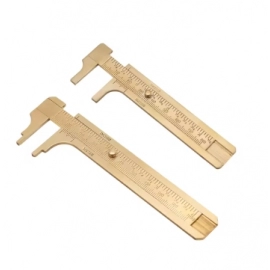 Brass Sliding Gauge Vernier Caliper Ruler Measuring Tool Double Scales mm/inch Brass Vernier Caliper mm/inch Vernier Caliper