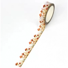 NEW 1PC 10M Decor Vintage Fairy Mushrooms Leaves Washi Tape for Scrapbooking Journaing Adhesive Masking Tape Cute Papeleria
