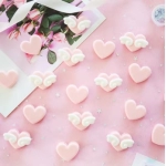 (10 pieces) Japanese Style Love Clip Pink Girl Small Clips Decoration Photo Student Stationery Paper Folder Clip