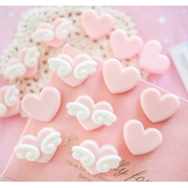 (10 pieces) Japanese Style Love Clip Pink Girl Small Clips Decoration Photo Student Stationery Paper Folder Clip